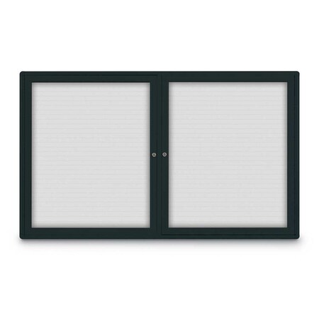 United Visual Products Indoor Enclosed Combo Board, 48"x36", Gold Frame/Grey & Amethyst UVCB4836G-GREY-AMETHY